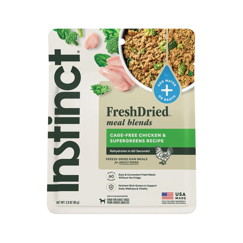 Instinct FreshDried Meal Blends Dehydrated Dog Food - Chicken & Super Greens - 3oz Pouch