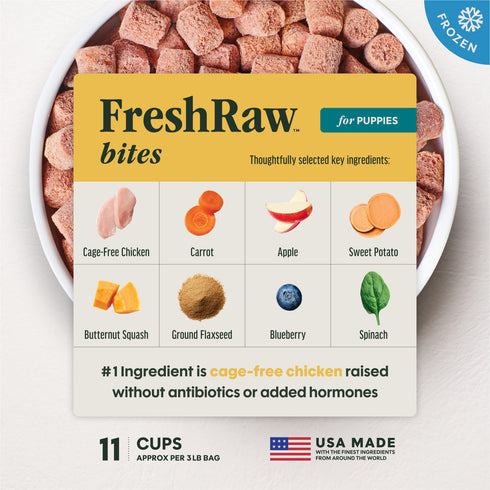 Instinct FreshRaw Bites Puppy Frozen Raw Dog Food - Chicken - 3lb Bag
