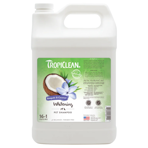 TropiClean Awapuhi & Coconut Whitening Shampoo for Pets - 1 Gallon
