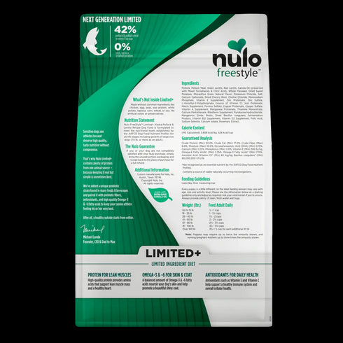 Nulo Freestyle High Protein Limited+ Dry Dog Food - Pollock & Lentils - 4lb Bag