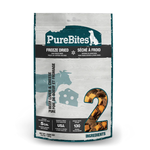 Pure Bites Freeze Dried Dog Treats - Beef & Cheese - 4.2oz Pouch
