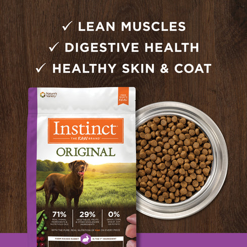 Instinct Original Dry Dog Food - Real Rabbit - 20lb Bag