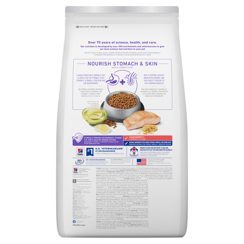 Hill's Science Diet Kitten Sensitive Stomach & Skin Dry Cat Food - Salmon & Brown Rice - 6lb Bag