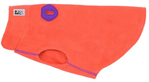 RC Pets Baseline Fleece Dog Coat - Size 28 - Neon Coral & Purple