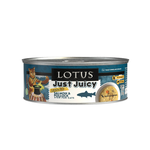 Lotus Pet Food Just Juicy Wet Cat Food - Salmon & Pollock - 2.5oz Can