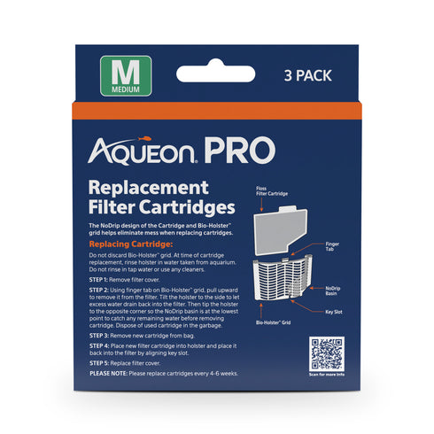 Aqueon Replacement Filter Cartridge Medium 3 Pack