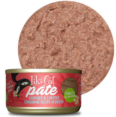 Tiki Cat Grill Pate Wet Cat Food - Sardine & Lobster Consommé - 2.8oz Can