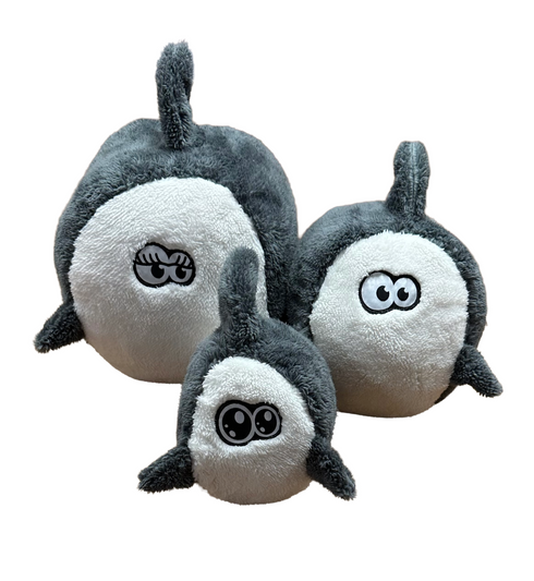 Cycle Dog Duraplush Fuzz Ball Shark Dog Toy - Small