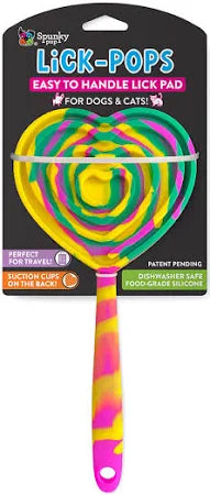 Spunky Pups Lick Pops - Lick Pad - Tie-Dye Heart