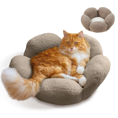 Catstages Purrfect Petals Cat Bed - Tan