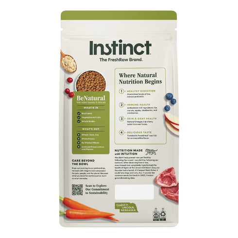 Instinct Be Natural Dry Dog Food - Real Lamb & Oatmeal - 24lb Bag