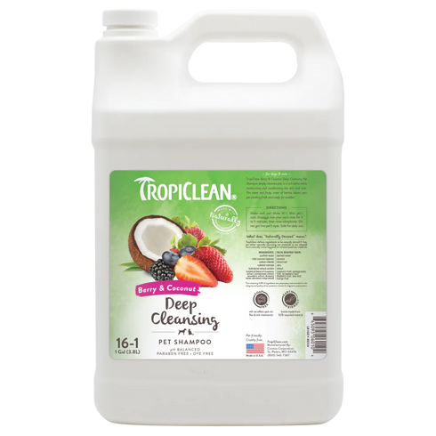 TropiClean Berry & Coconut Deep Cleansing Shampoo for Pets - 1 Gallon