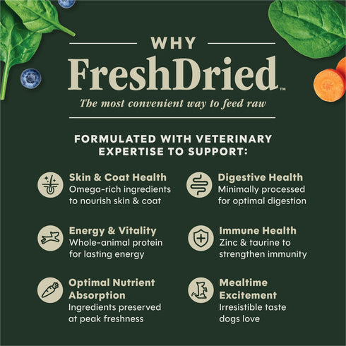 Instinct FreshDried Freeze Dried Dog Food - Beef & Berry Blend - 23oz Bag