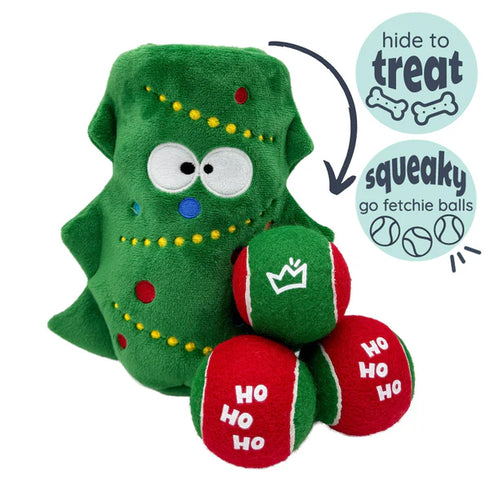 Huxley & Kent Squeak'n Peek Christmas Tree Dog Toy