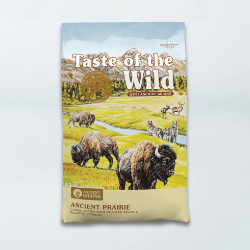 Taste of the Wild Ancient Prairie bison and venison dry dog food bag