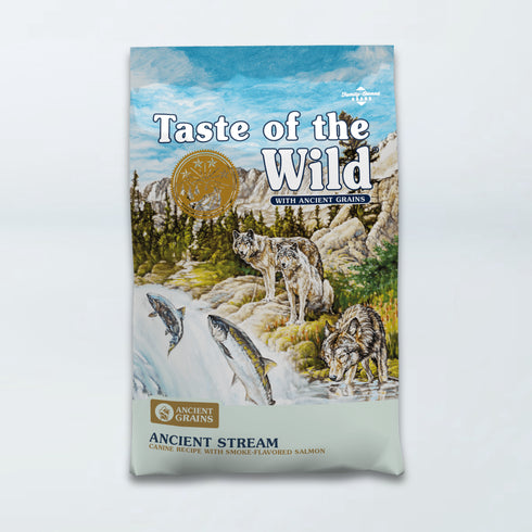Taste of the Wild Ancient Stream salmon dry dog food bag