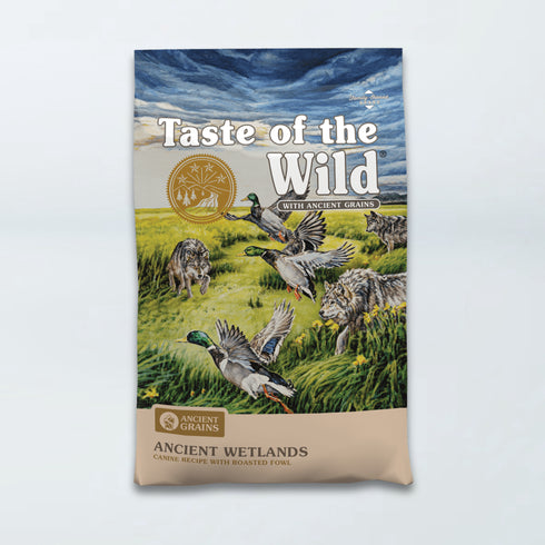 Taste of the Wild Ancient Wetlands roasted fowl dry dog food bag