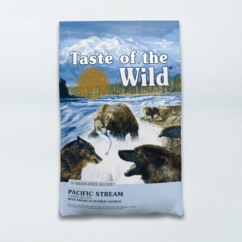Taste of the Wild Pacific Stream salmon dry dog food bag