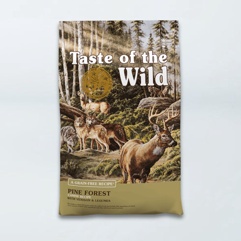 Taste of the Wild Pine Forest roasted venison and legumes dry dog food bag
