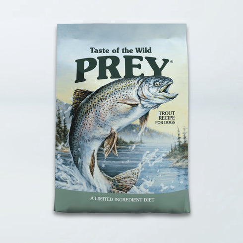 Taste of the Wild PREY trout limited ingredient dry dog food bag