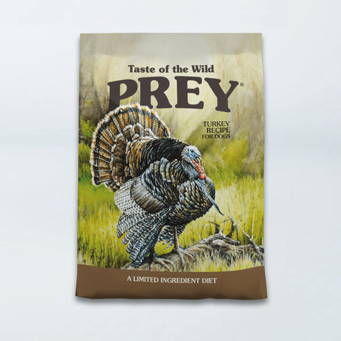 Taste of the Wild PREY turkey limited ingredient dry dog food bag