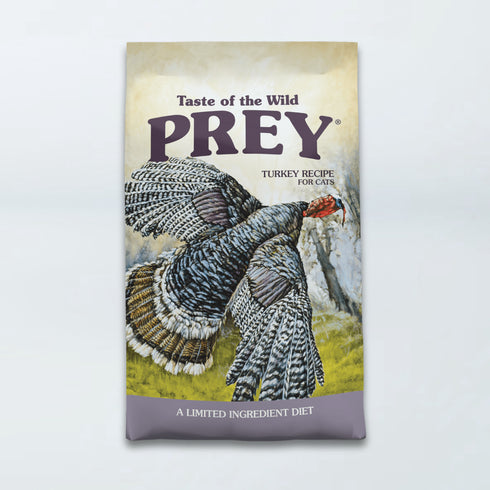 Taste of the Wild PREY turkey limited ingredient dry cat food bag