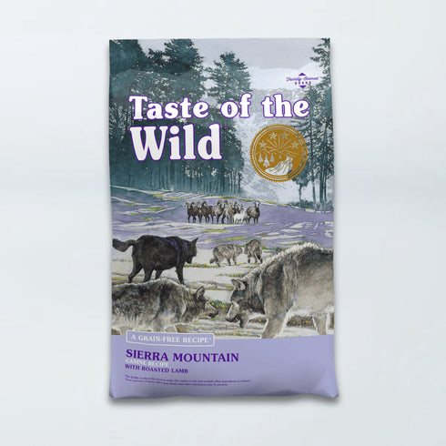 Taste of the Wild Sierra Mountain roasted lamb dry dog food bag