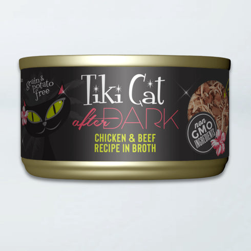 Tiki Cat After Dark Wet Cat Food - Chicken & Beef in Broth - 5.5oz Can
