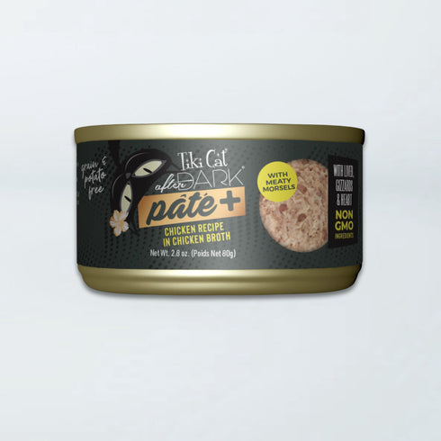 Tiki Cat After Dark Pate+ Wet Cat Food - Chicken in Broth - 2.8oz Can