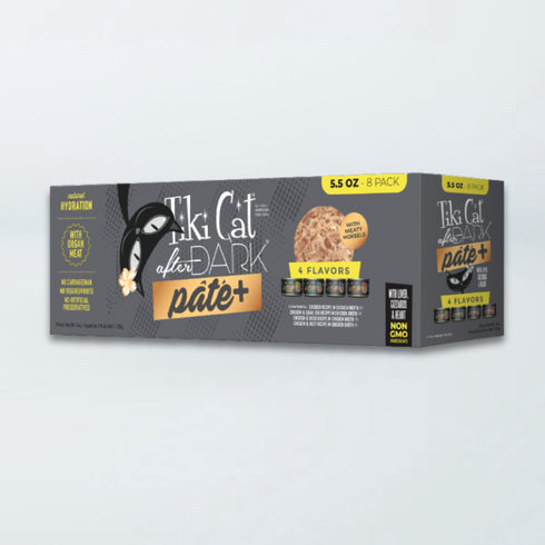 Tiki Cat After Dark Pate+ Wet Cat Food - Variety Pack - 8 5.5oz Cans
