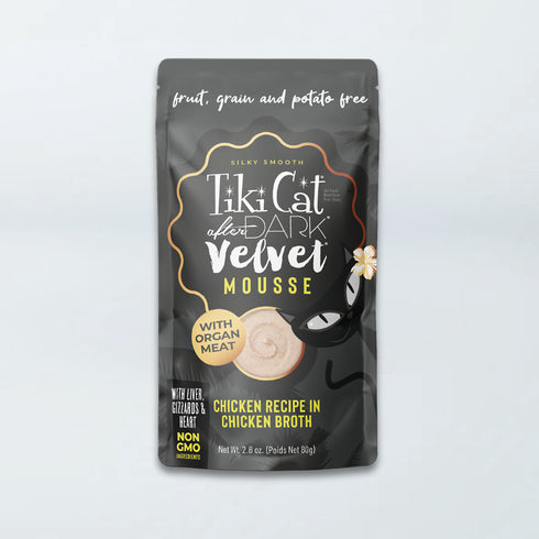 Tiki Cat After Dark Velvet Mousse Wet Cat Food - Chicken in Broth - 2.8oz Pouch