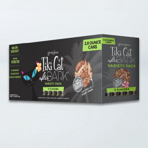 Tiki Cat After Dark Wet Cat Food - Variety Pack - 10ct of 2.8oz Cans