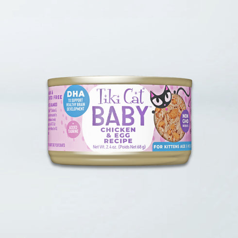 Tiki Cat Baby Shreds Wet Cat Food - Chicken & Egg - 2.4oz Can