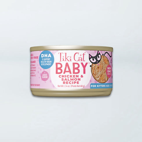 Tiki Cat Baby Shreds Wet Cat Food - Chicken & Salmon - 2.4oz Can