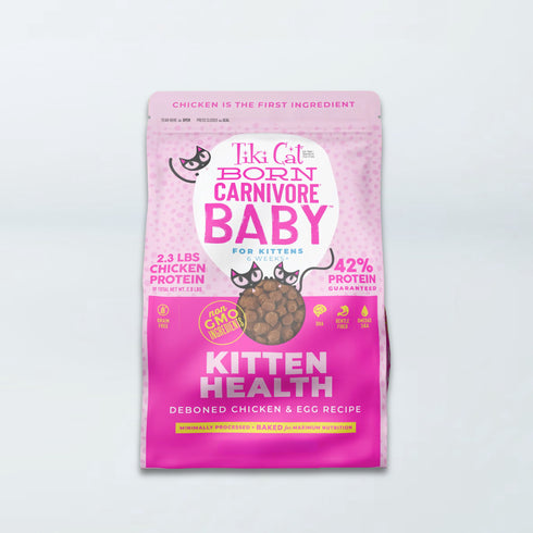 Tiki Cat Born Carnivore Baby Kitten Health Dry Cat Food - Deboned Chicken & Egg - 5.6lb Bag