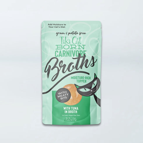 Tiki Cat Born Carnivore Broths Cat food Topper - Tuna - 1.3oz Pouch