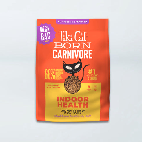 Tiki Cat Born Carnivore Indoor Health Dry Cat Food - Chicken & Turkey - 11.1lb Bag