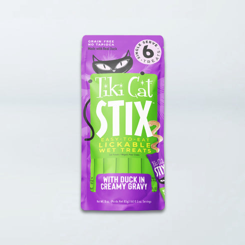 Tiki Cat Stix Lickable Cat Treats - Duck & Creamy Gravy - 3oz
