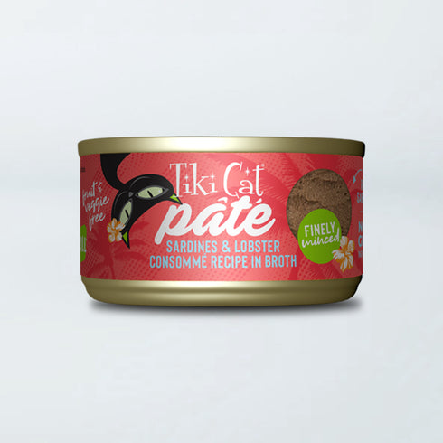 Tiki Cat Grill Pate Wet Cat Food - Sardine & Lobster Consommé - 2.8oz Can