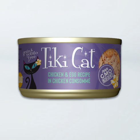 Tiki Cat Luau Koolina Wet Cat Food - Chicken & Egg in Chicken Consommé - 2.8oz Can