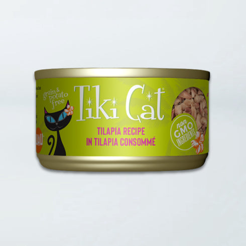 Tiki Cat Luau Kapi'Olani Wet Cat Food - Tilapia in Tilapia Consommé- 2.8oz Can
