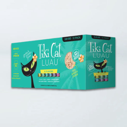 Tiki Cat Luau Variety Pack Wet Cat Food - 6 Flavors - 12 2.8oz Cans