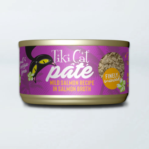 Tiki Cat Luau Pate Wet Cat Food - Wild Salmon in Salmon Broth - 5.5oz Can