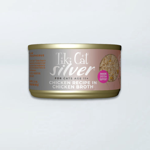 Tiki Cat Silver Wet Cat Food - Whole Foods Chicken in Broth - 2.4oz Can