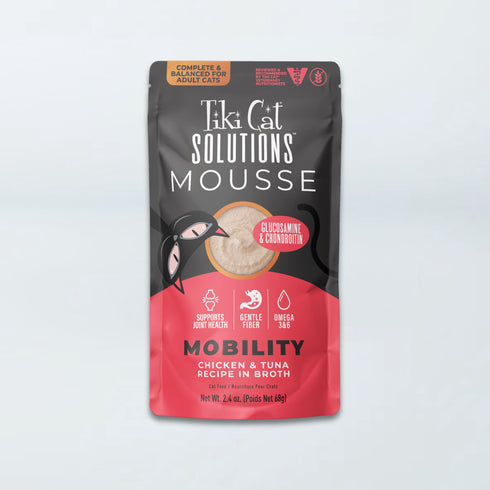 Tiki Cat Solutions Mobility Mousse Wet Cat Food - Chicken & Tuna - 2.4oz Pouch