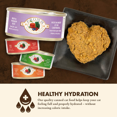 Fromm Four-Star Wet Cat Food - Beef & Venison Paté - 5.5oz Can