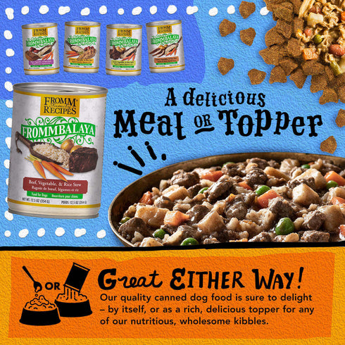 Fromm Frommbalaya Wet Dog Food - Beef, Vegetable, & Rice Stew - 12.5oz Can