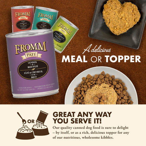 Fromm Pâté Wet Dog Food - Venison & Beef - 12.2oz Can