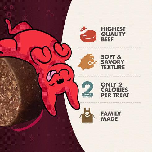 Fromm Tenderollies Soft & Savory Dog Treats - Beef-a-Rollie - 8oz Pouch