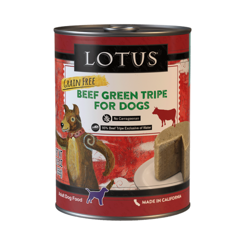 Lotus Pet Grain Free Loaf Wet Dog Food - Beef Green Tripe - 12.5oz Can